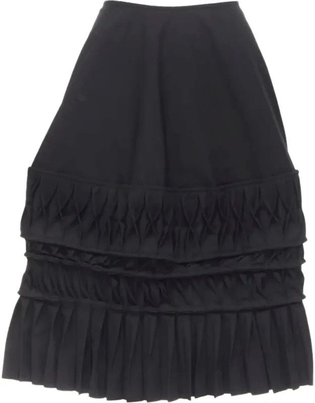 3d Origami Pleated Wrap Skirt