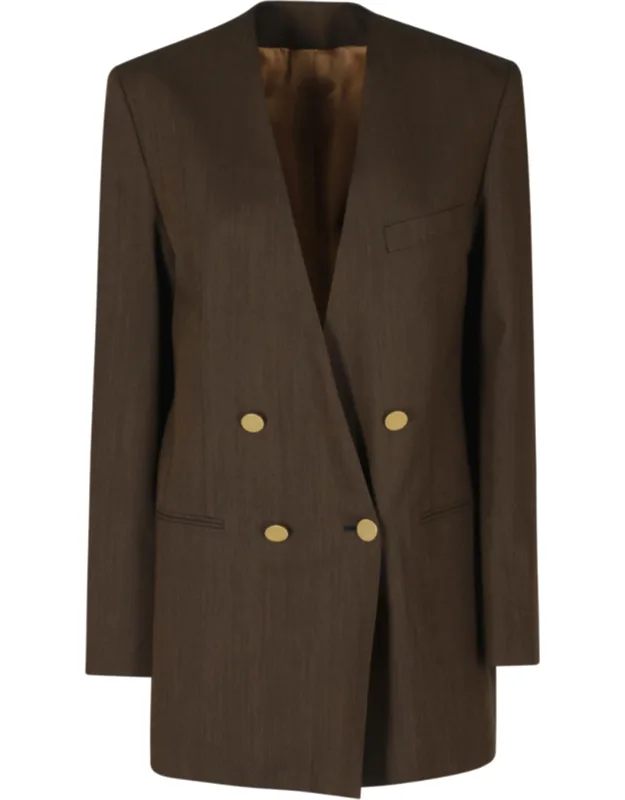 Tailoring Gold Buttons Viscose-blend Blazer