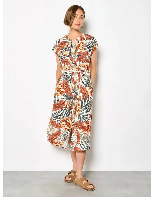 Painted Banana Leaf Dress