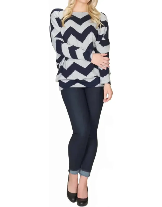 Chevron Print Sweatshirt