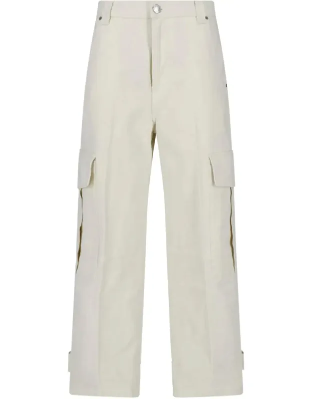 Cotton Cargo Straight-leg Pants