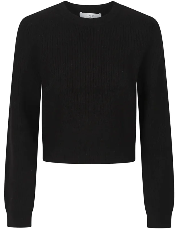 Cropped Ribbed Viscose Sweater