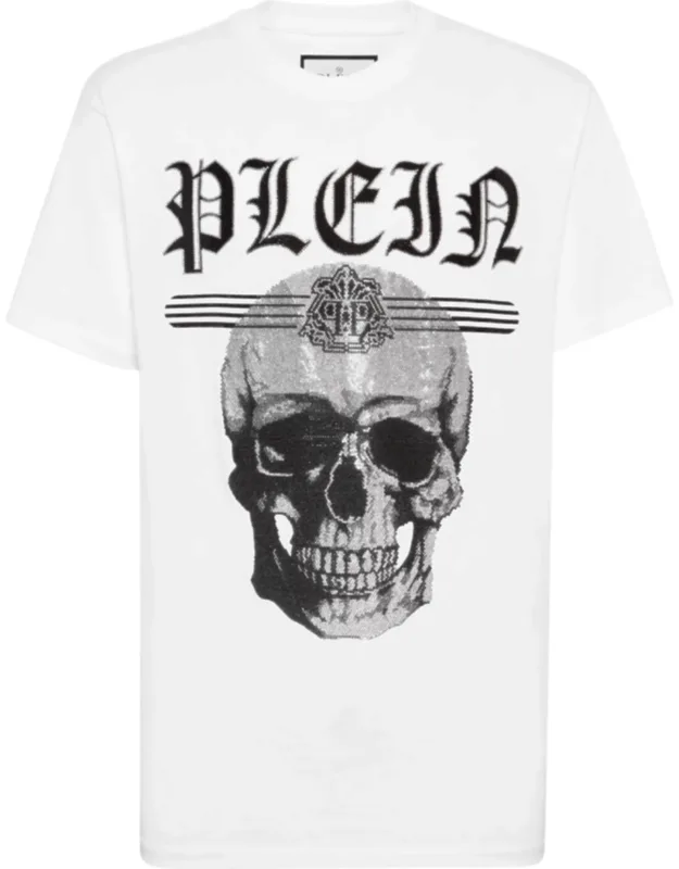 T-shirt Round Neck Ss Skull Bejewelled Print