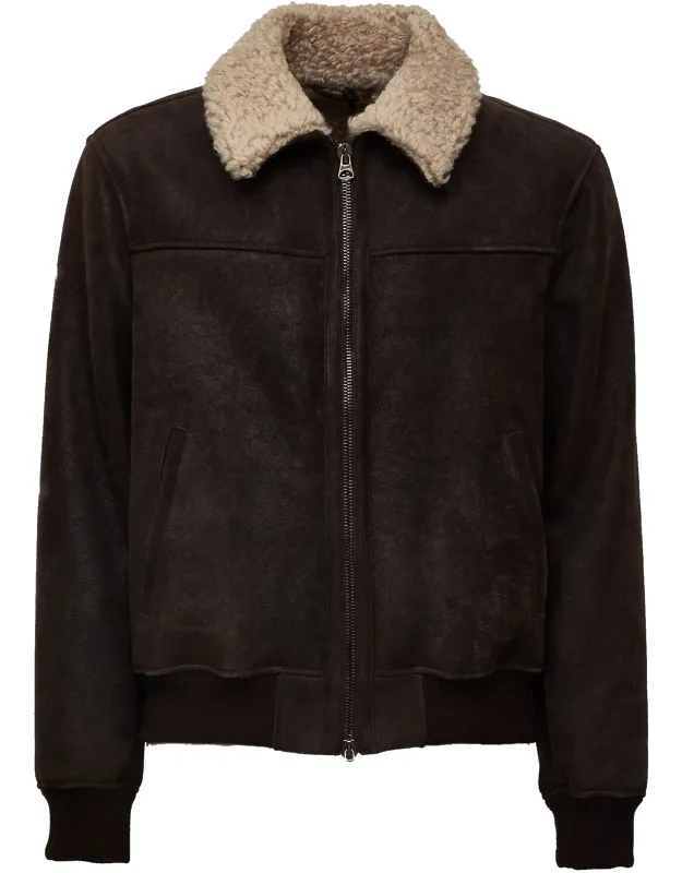 Vintage-finished Leather Jacket