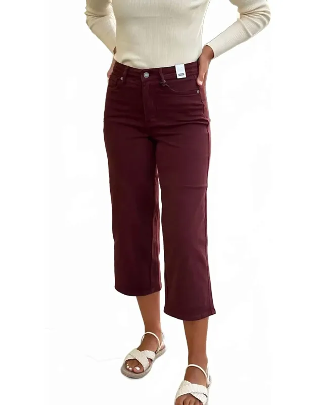 Charlotte Tummy Control Dyed Wide Crop Pants
