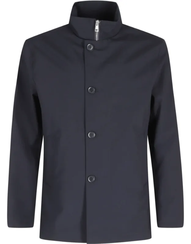 Solus Zevio High Collar Side Slit Wool-blend Coat