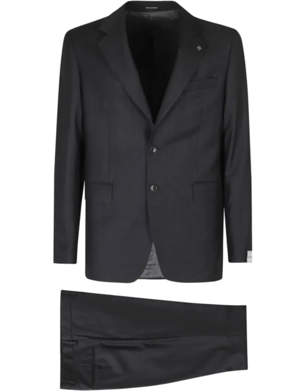 Sallia Single-breasted Flap Pocket Wool Suit