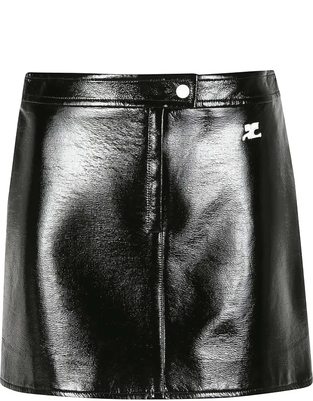 Reedition High Waist Vinyl Mini Skirt