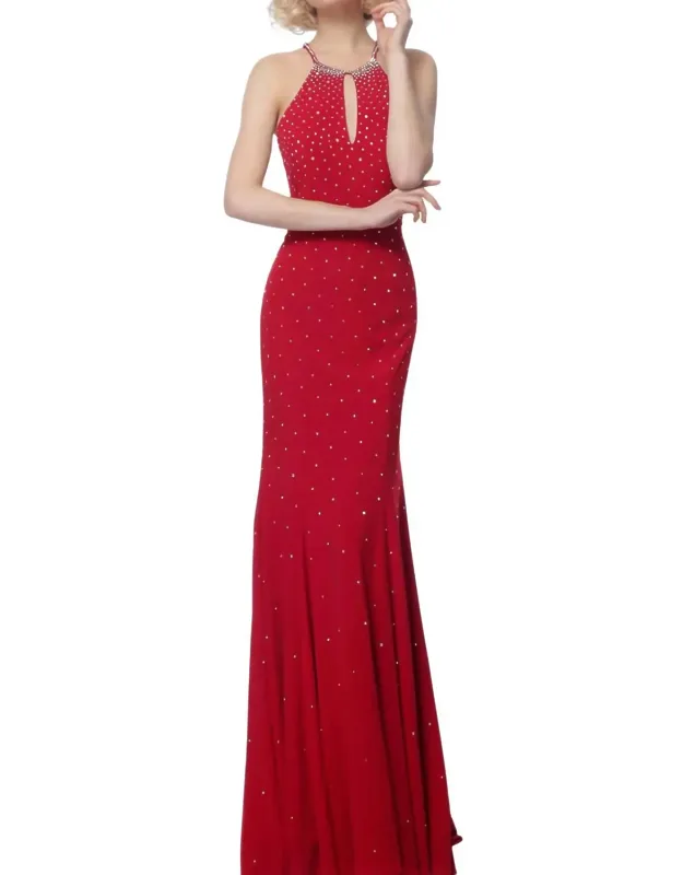 Beaded Jersey Dress