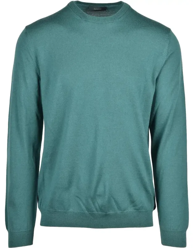 Insulating Virgin Wool Crewneck Pullover