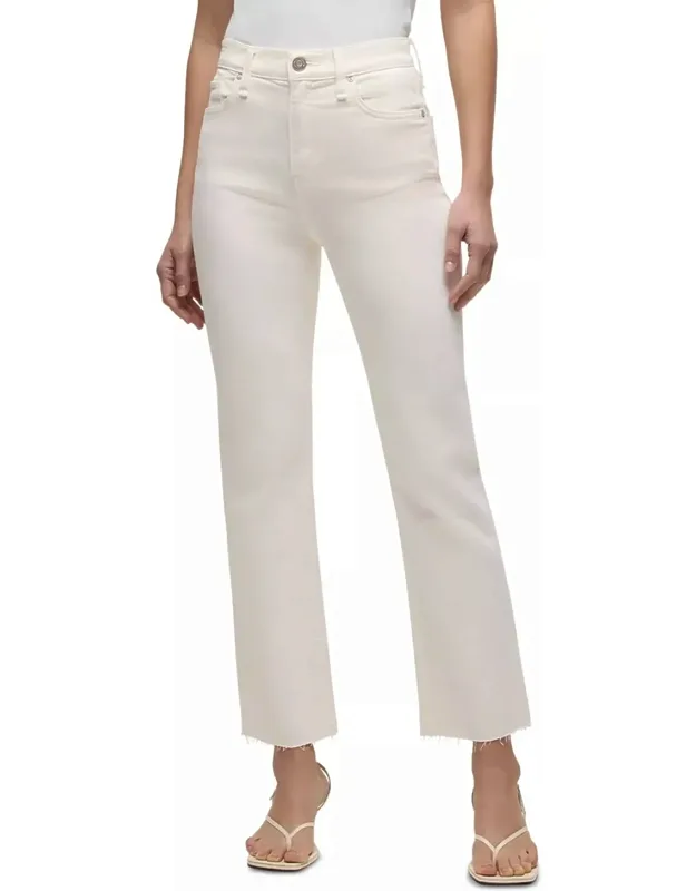 High Rise Straight Ankle Jeans