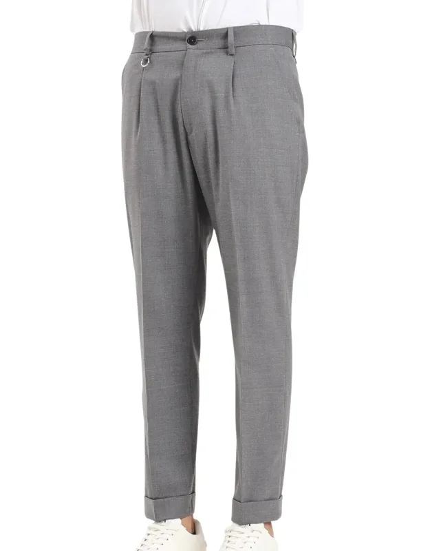 Technical Cuffed Hem Wool-blend Pants