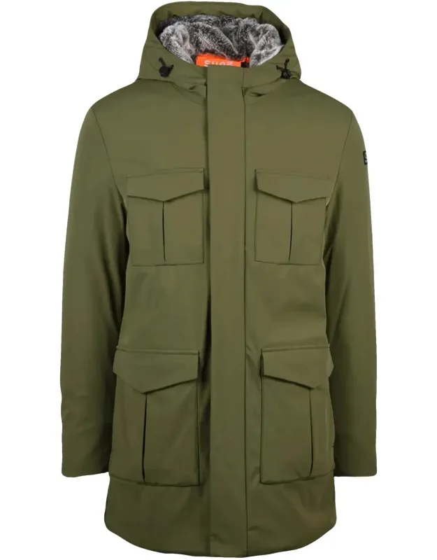 Plush Nylon-blend Parka