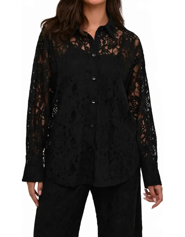 Lace Collared Shirt