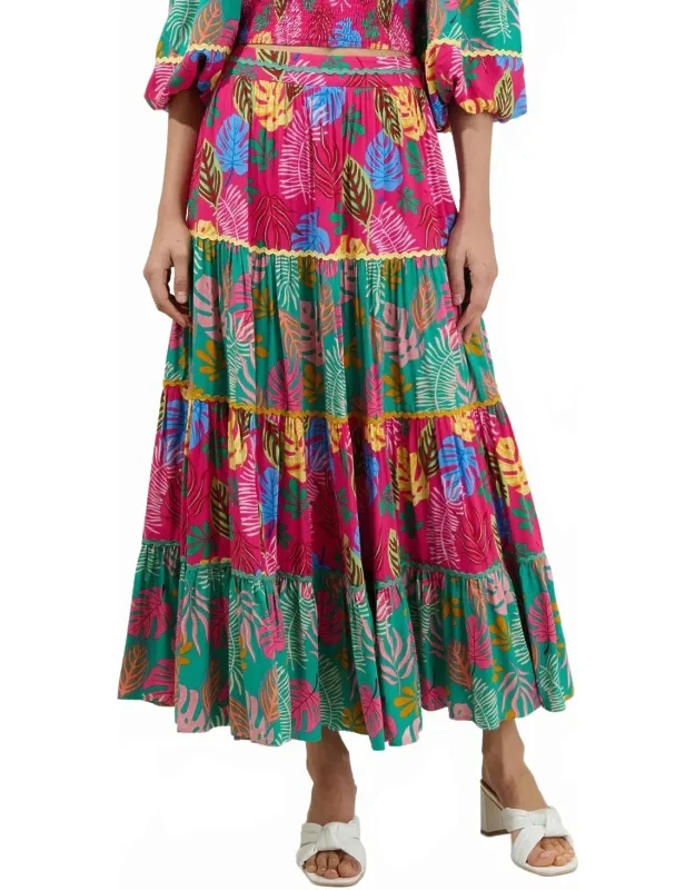 Iris Floral Maxi Skirt