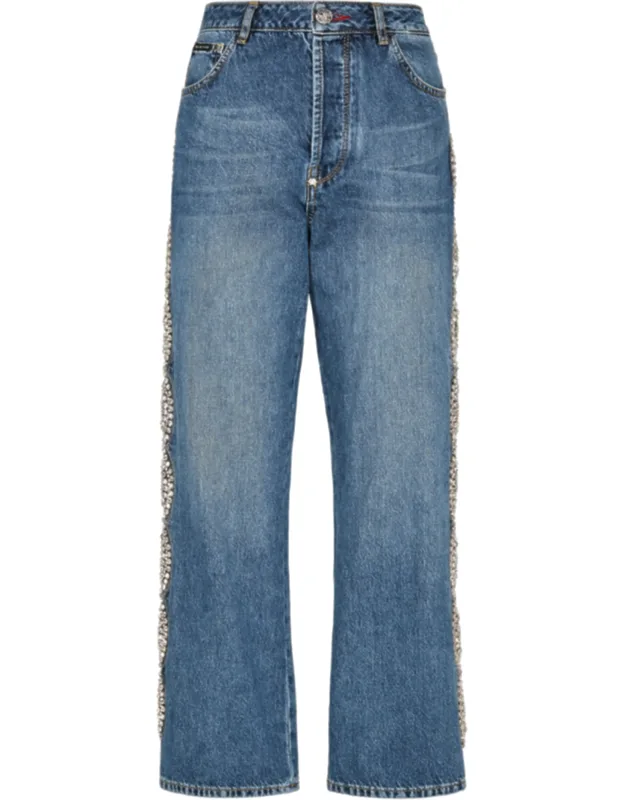 Loose Fit Denim Trousers