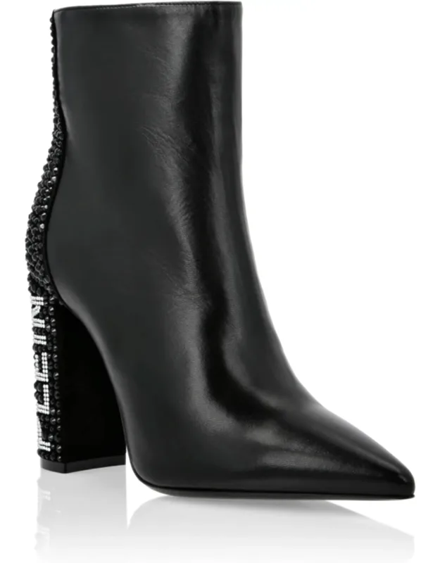 High Heel Boots With Mid Crystals