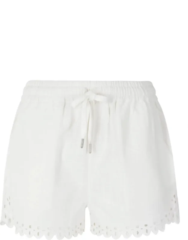 Balyme Perforated Cotton Shorts