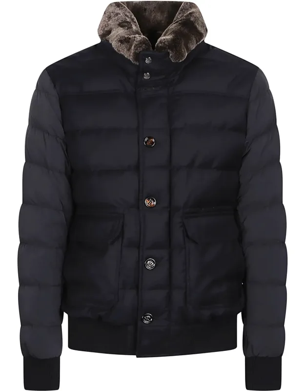 Quilted Fur-collar Down Jacket