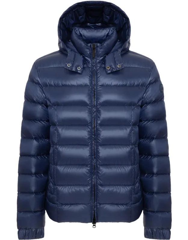 Glossy Puffer Jacket With Detachable Hood