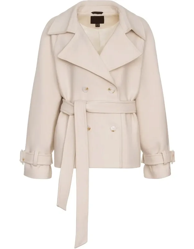 Tailored Wool Blend Coat