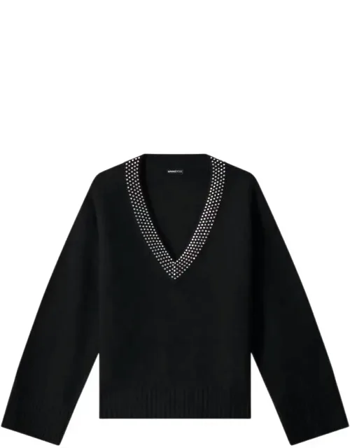 Embellished V-neck Sweater