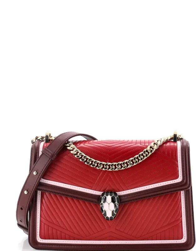 Serpenti Forever Shoulder Bag Quilted Leather Small