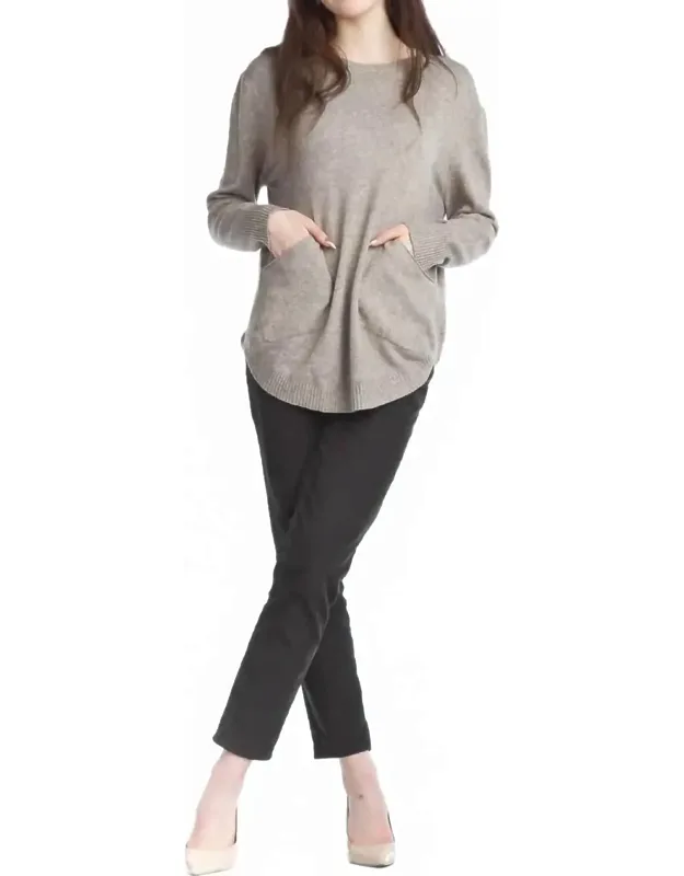 Rounded Hem Sweater Tunic