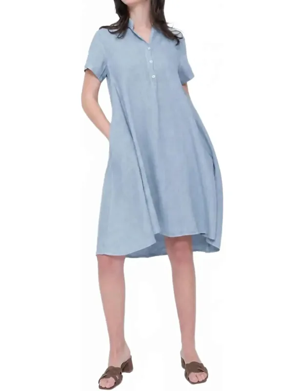 Collared Swing Midi Dress