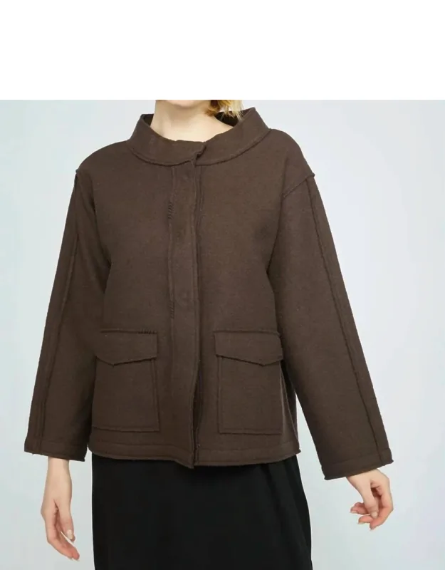 Boiled Wool Snappy Jacket