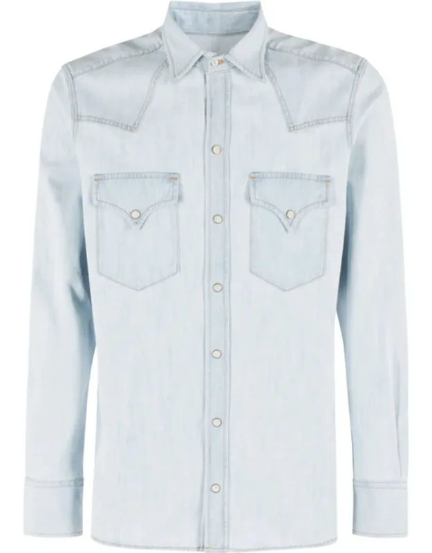 Flap Pocket Button Placket Cotton Casual Shirt
