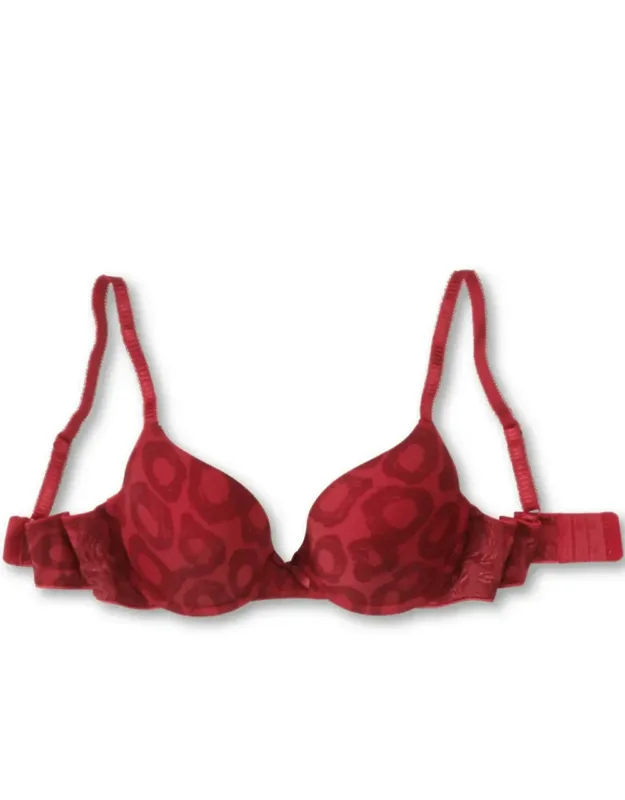 Animal Print Molded Plunge Bra