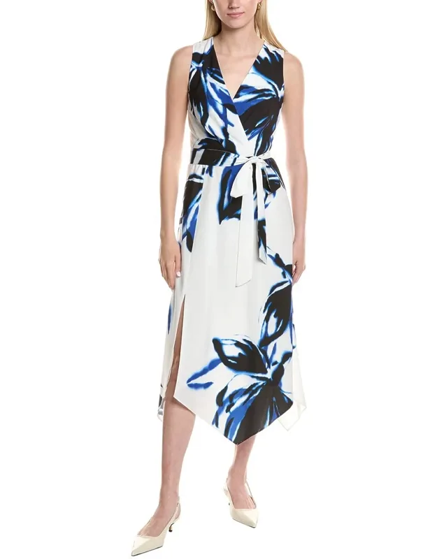 Surplice Midi Dress