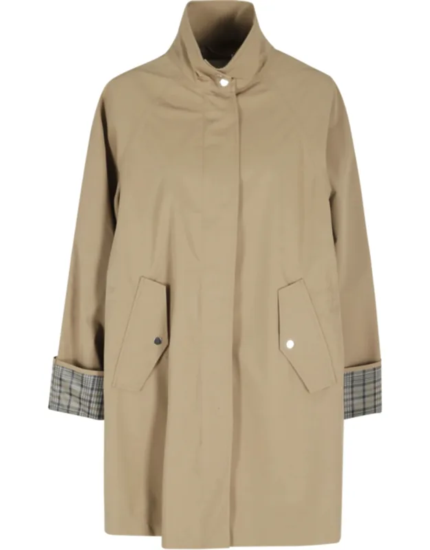 Two-layer Check-lined Polyester Raincoat