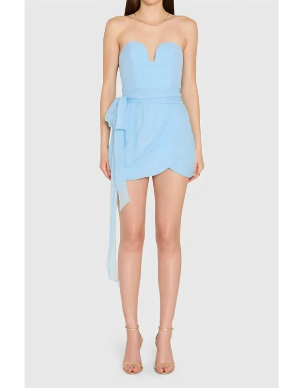 Aurelia Strapless Chiffon Mini Dress