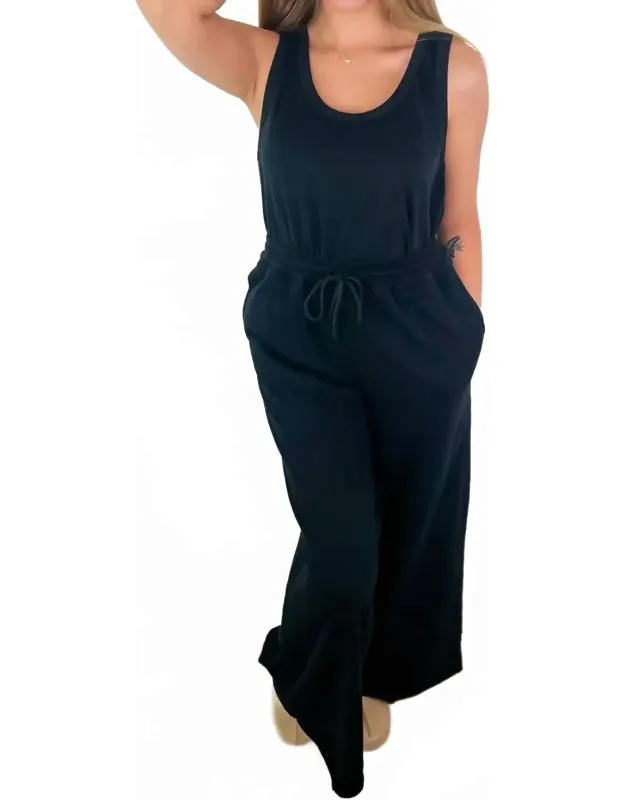 Where It Begins Cotton Blend Wide Leg Jumpsuit