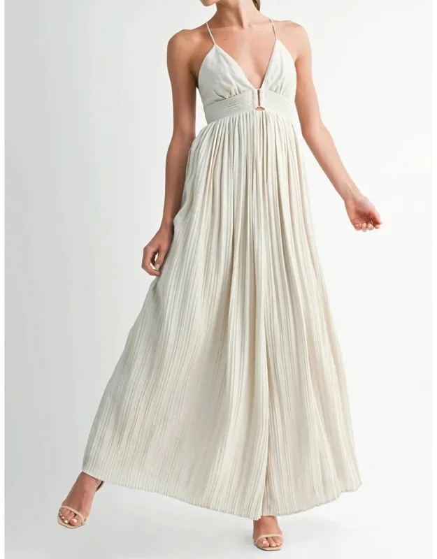 Wide Leg V-neck Jumpsuit