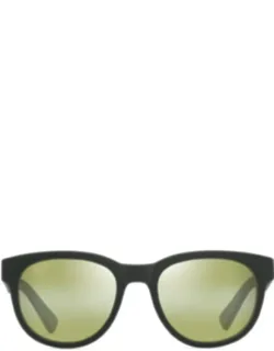 Matte Dark Green Maoli Acetate Square Sunglasses