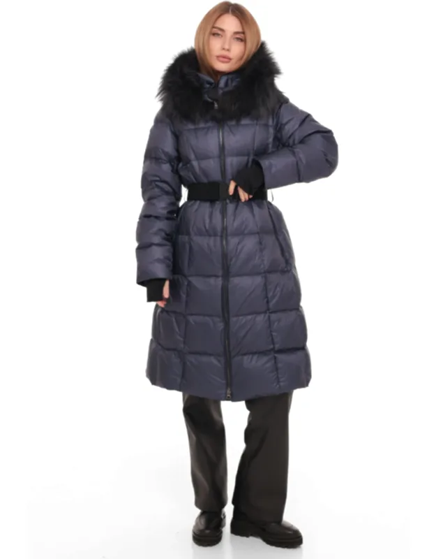 Cyrus Genuine Fur Trim Down Fill Coat