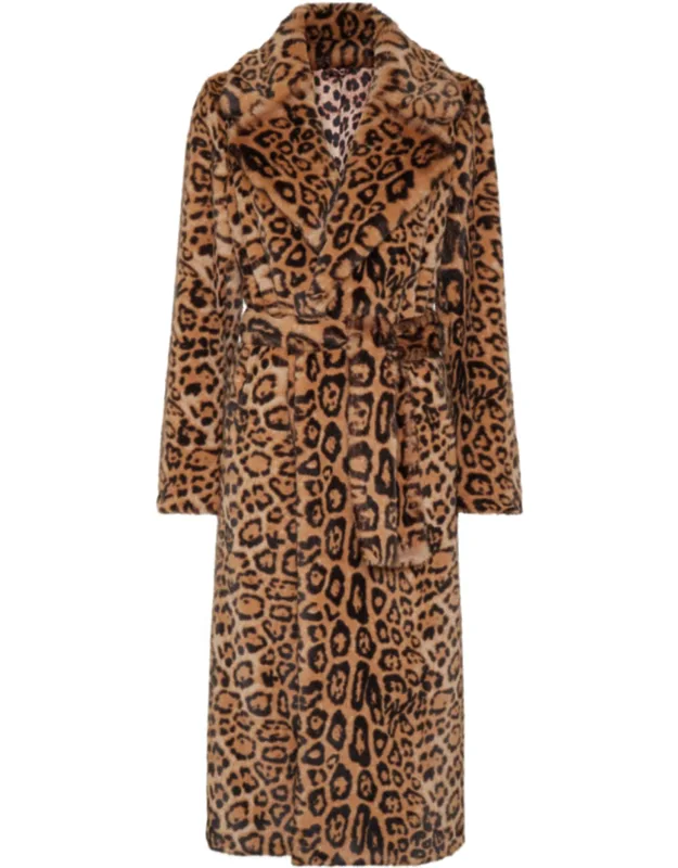 Eco Mink Coat Long Leopard
