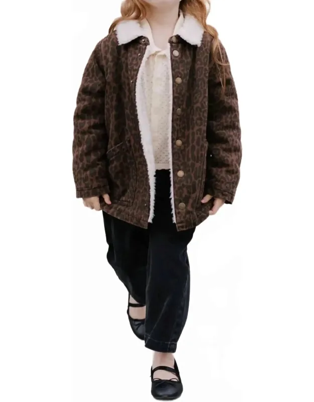 Leopard Long Chore Coat
