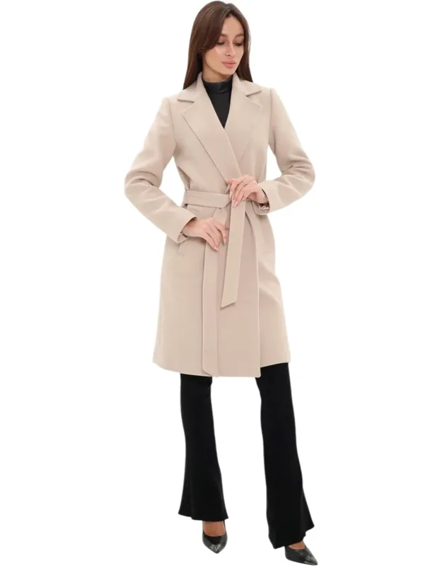 Classic Wraparound Cashmere Blend Overcoat