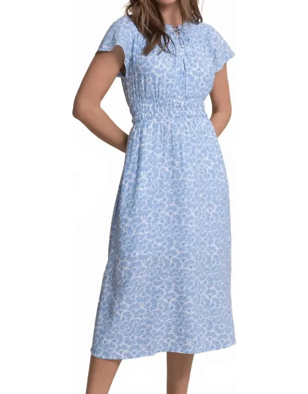 Clementine Flutter Sleeve Midi Dress
