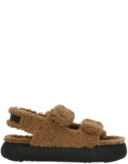 Shearling Velcro Sandals