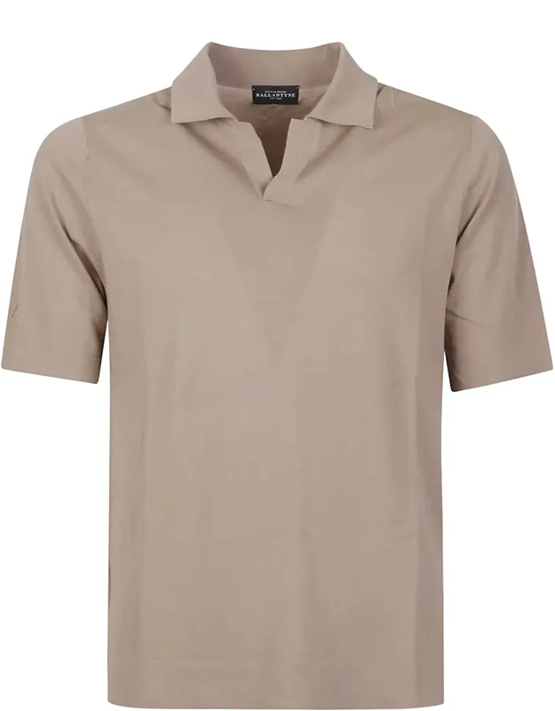Minimalist Cotton V-neck Polo Shirt