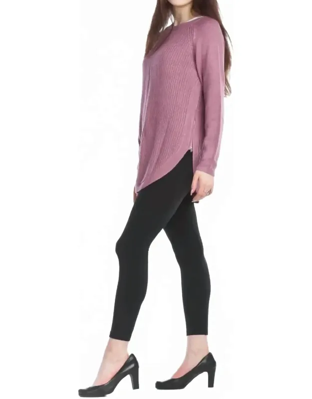 Zip Side Long Sleeve Sweater