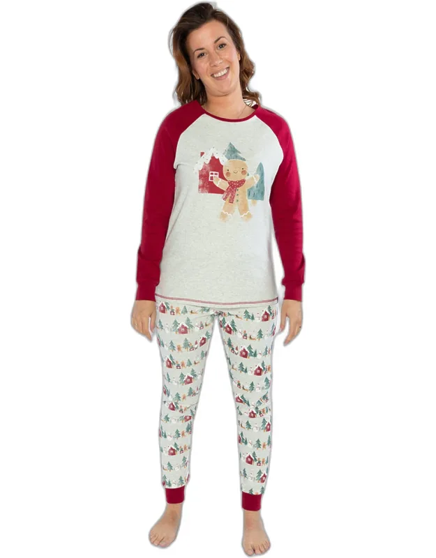 Two Piece Christmas Pajama Set Holiday Print