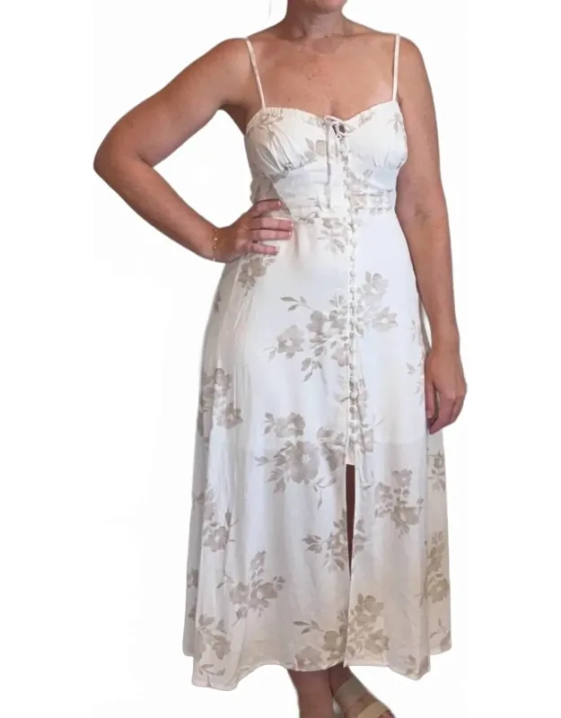 A Moment In Time Corset Midi Dress