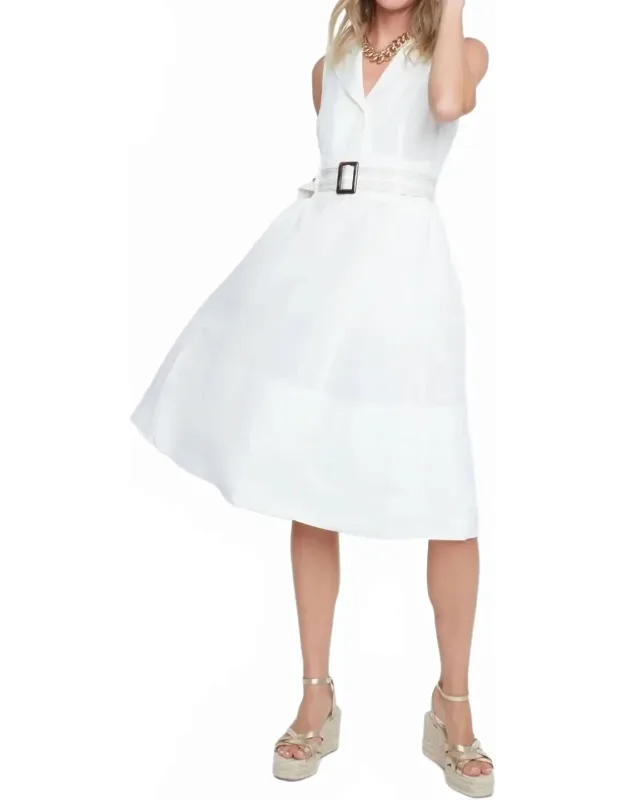Sleeveless Linen Blend Dress