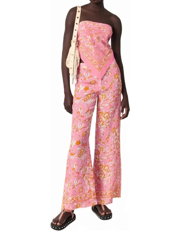 Patterned Linen Trousers